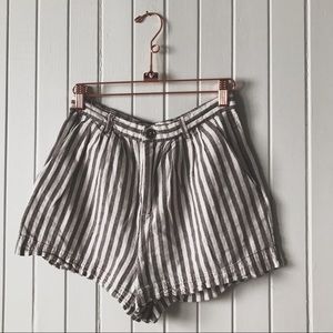 Striped High Waisted Shorts